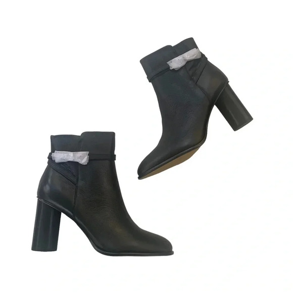 Draper James Leather Tegan Dress Boot Black with Buckle Size 10 NWT - Picture 6 of 16